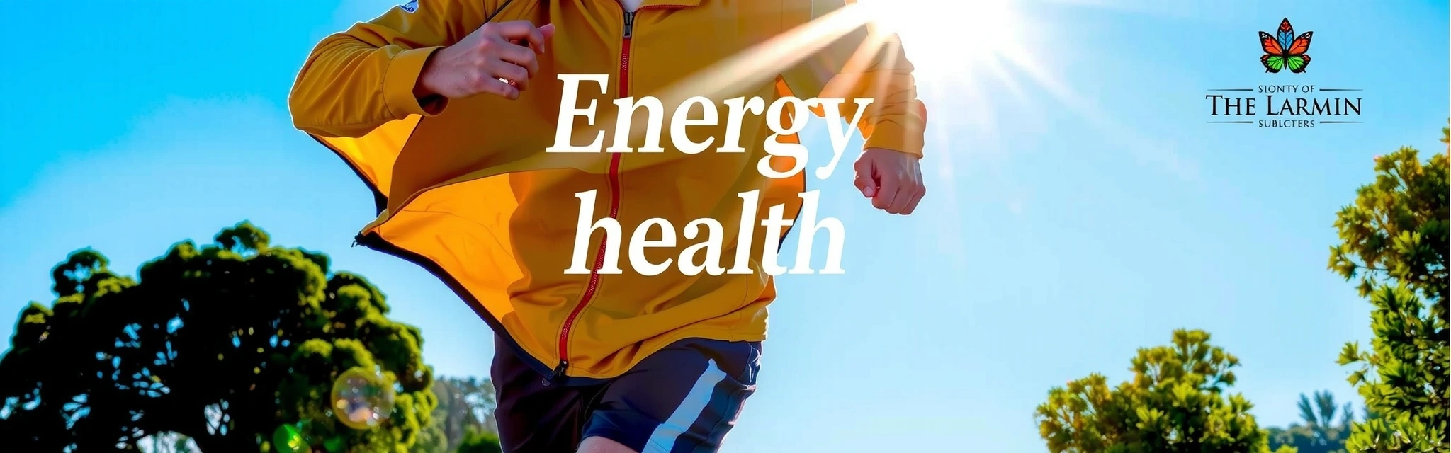 Dynamic image of a man running in a vibrant natural environment, symbolizing vitality and health.